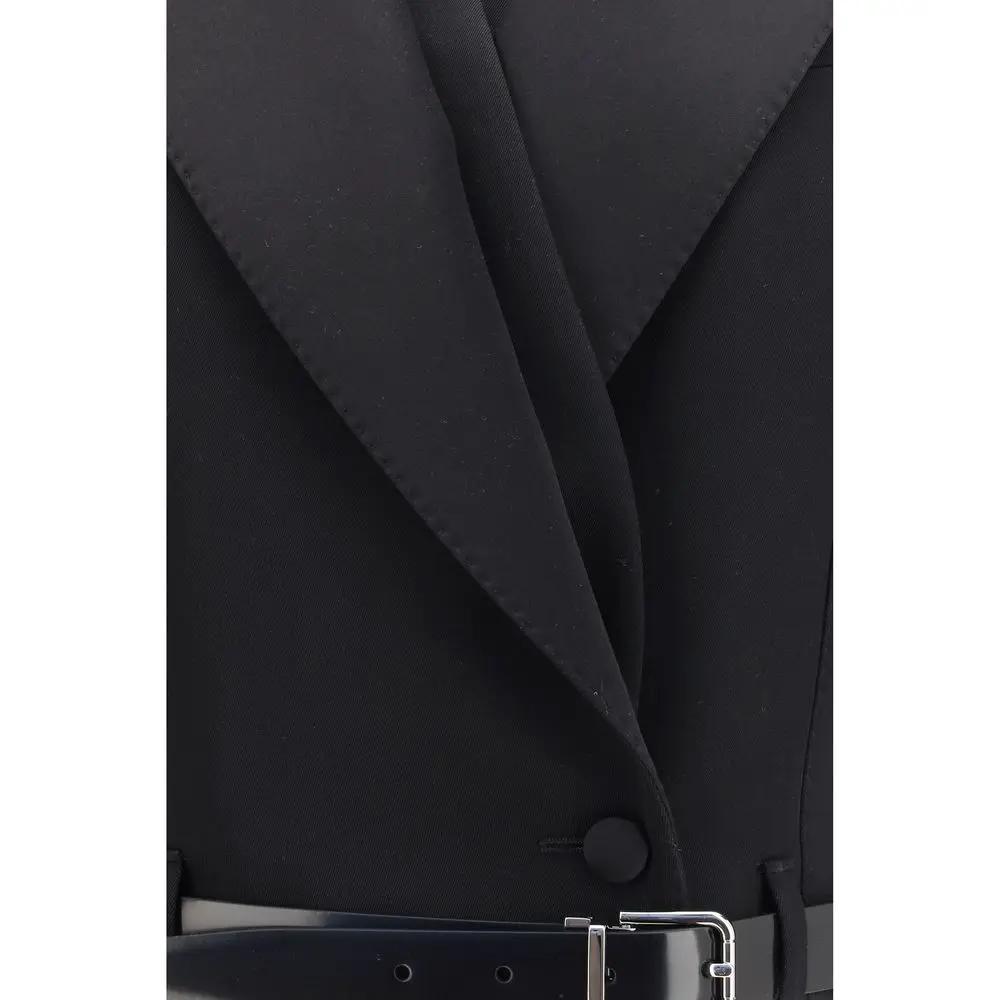 Veste en Laine Noire Dolce & Gabbana Oves Aries