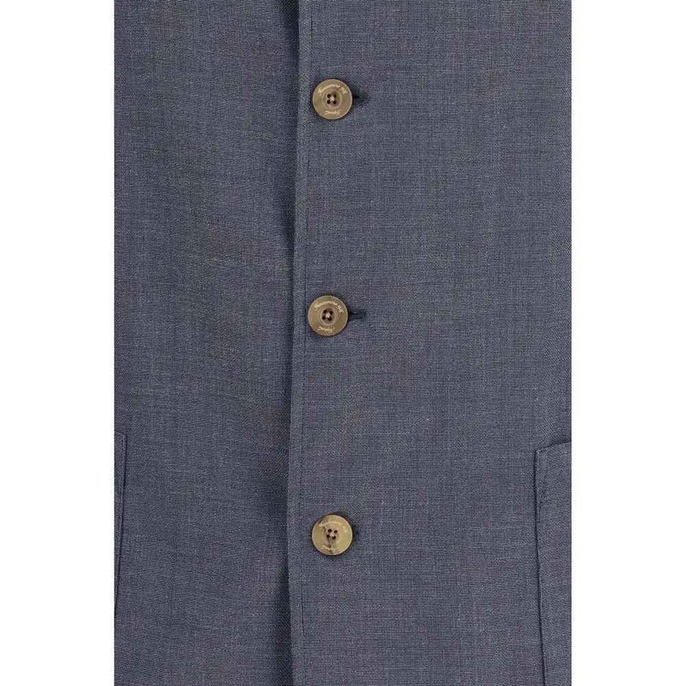 Finamore Gray Wool Oves Aries Jacket