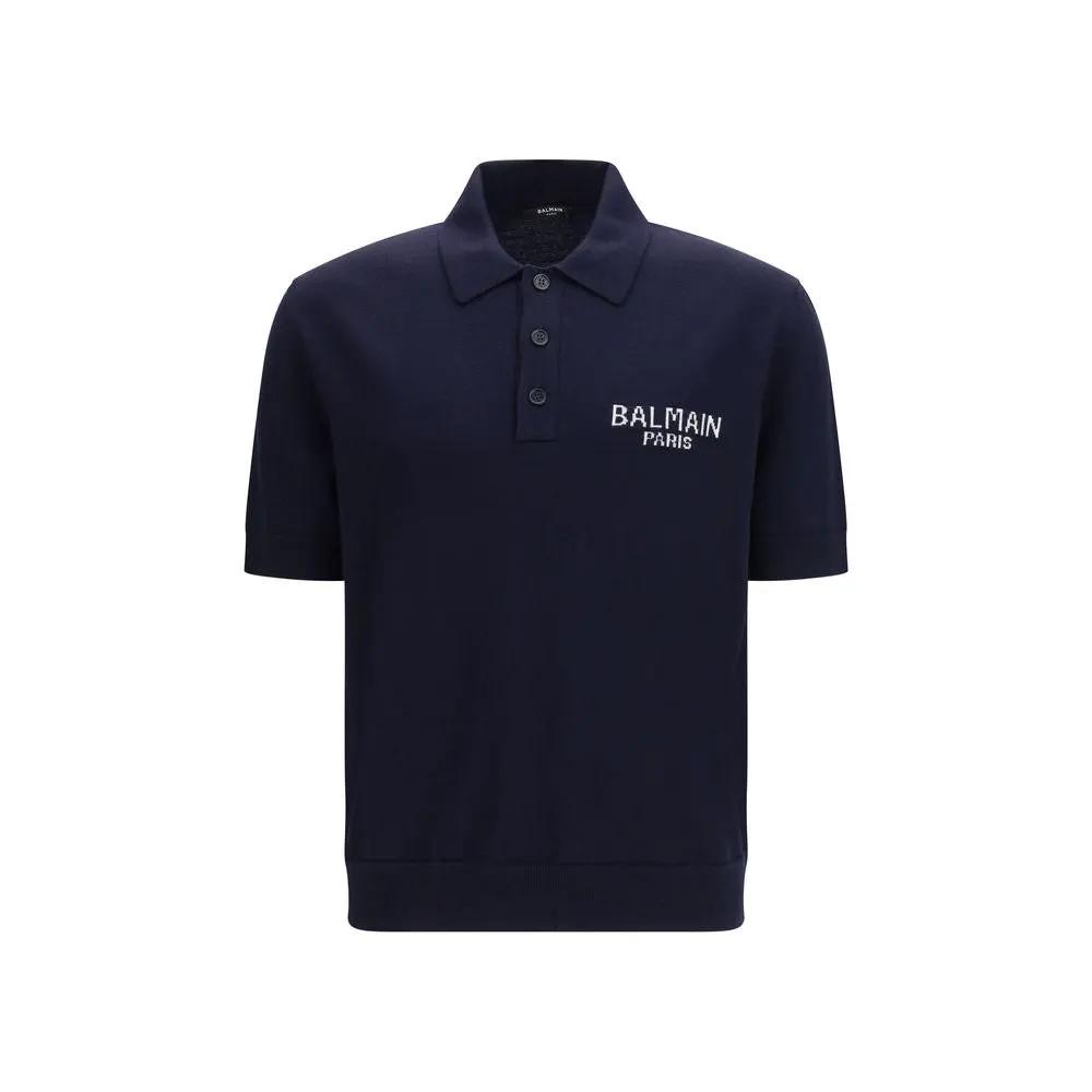 Polo Balmain bleu en laine Oves Aries