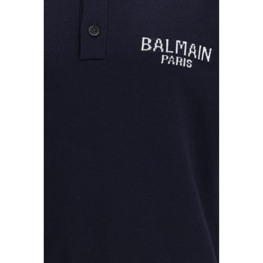 Polo Balmain bleu en laine Oves Aries