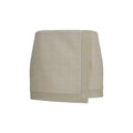 Balmain Beige Wool Oves Aries Mini Skirt