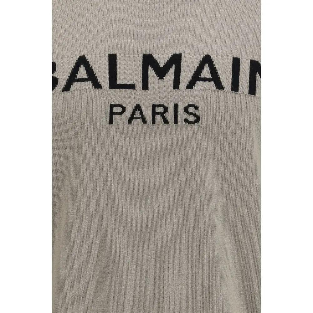 Sweat-shirt Balmain en laine bicolore avec motif Aries