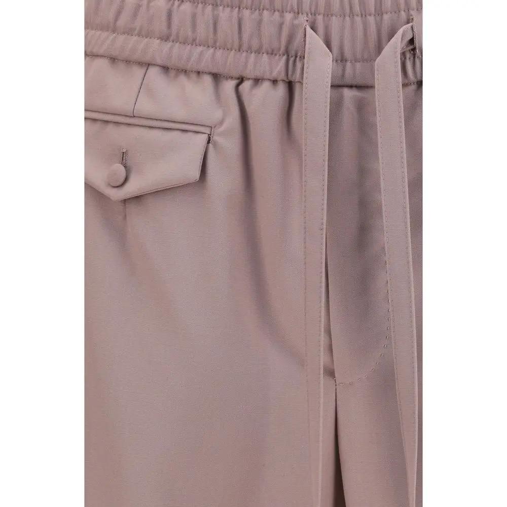 Dolce & Gabbana Brown Wool Oves Aries Joggers (Workout Pants)