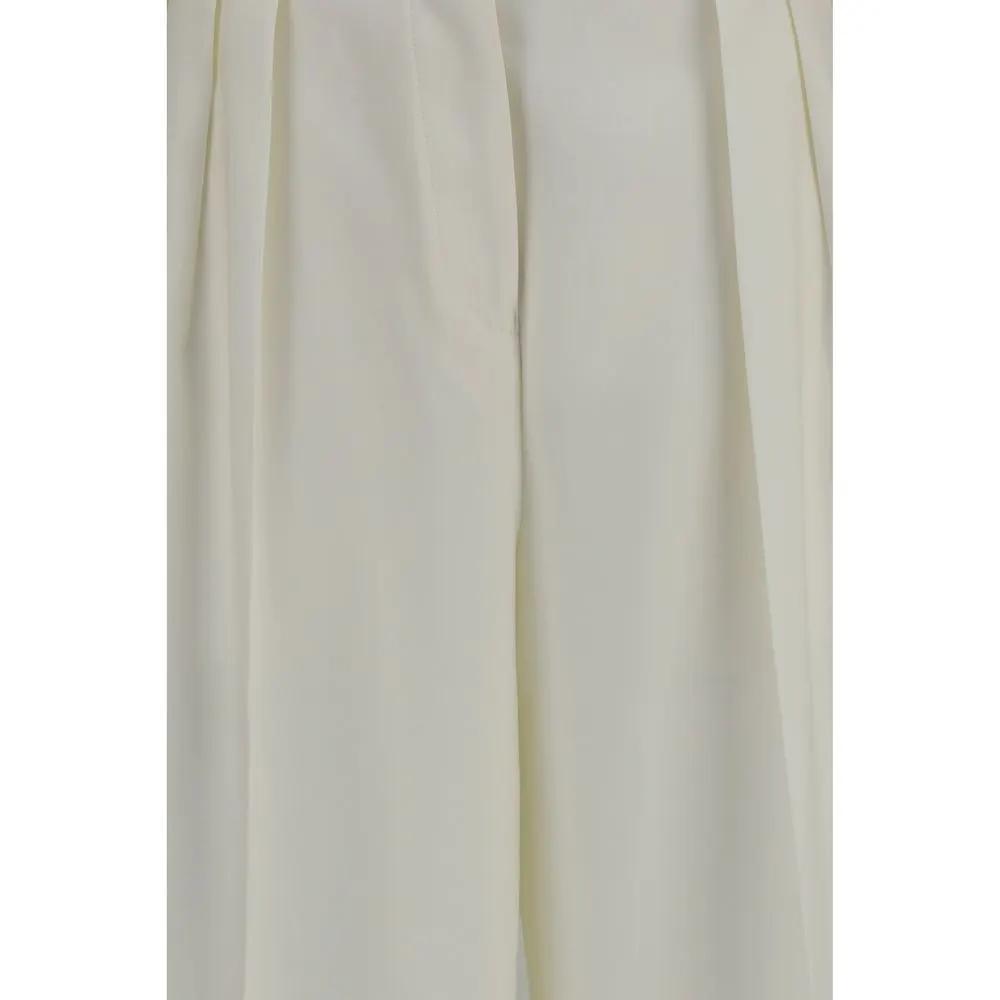 Calvin Klein White Wool Oves Aries Casual Pants