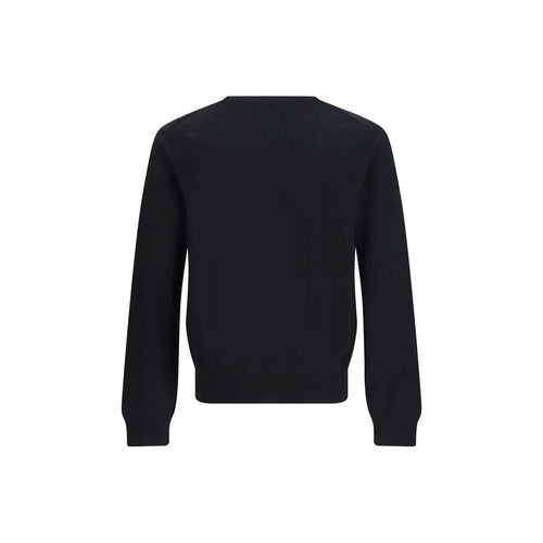 Sweat-shirt en laine d'agneau noire Aragona Cashmere