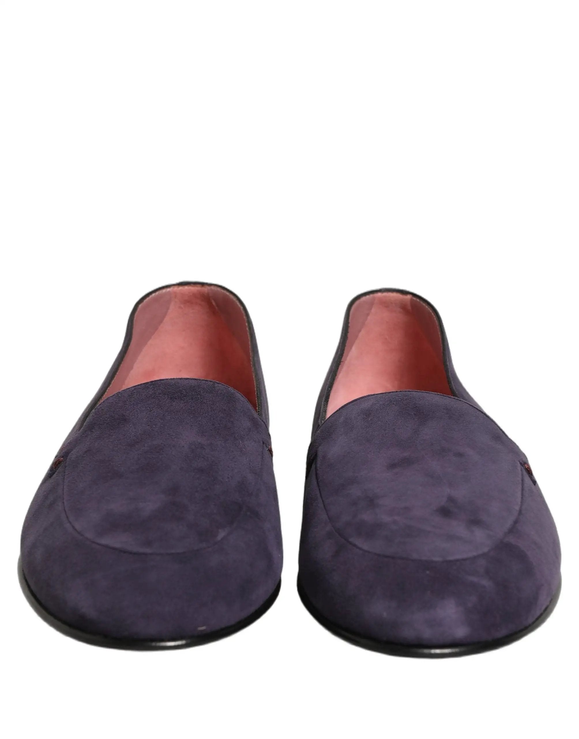 Chaussures Homme Loafers Plates en Velours Violet Dolce & Gabbana