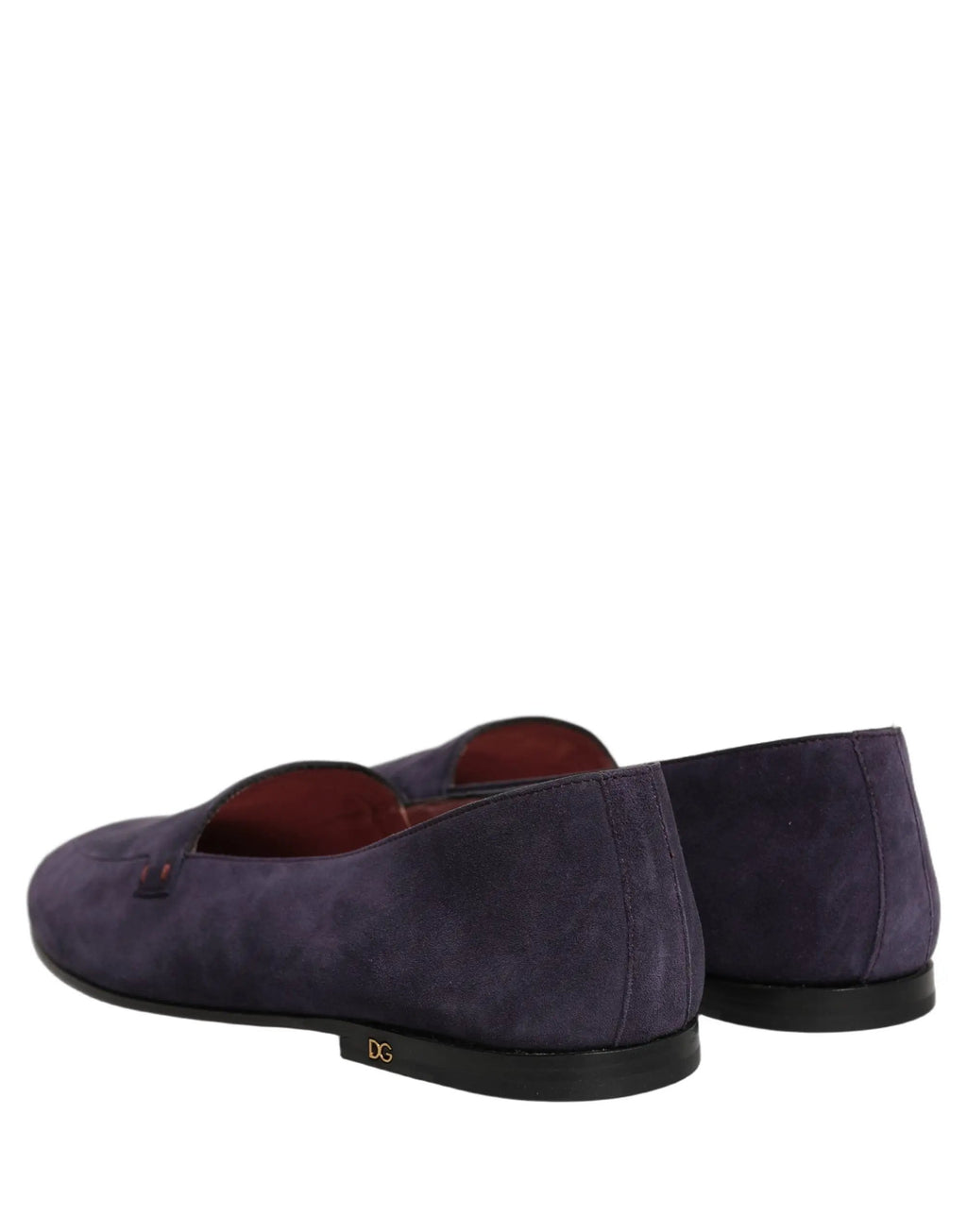Chaussures Homme Loafers Plates en Velours Violet Dolce & Gabbana