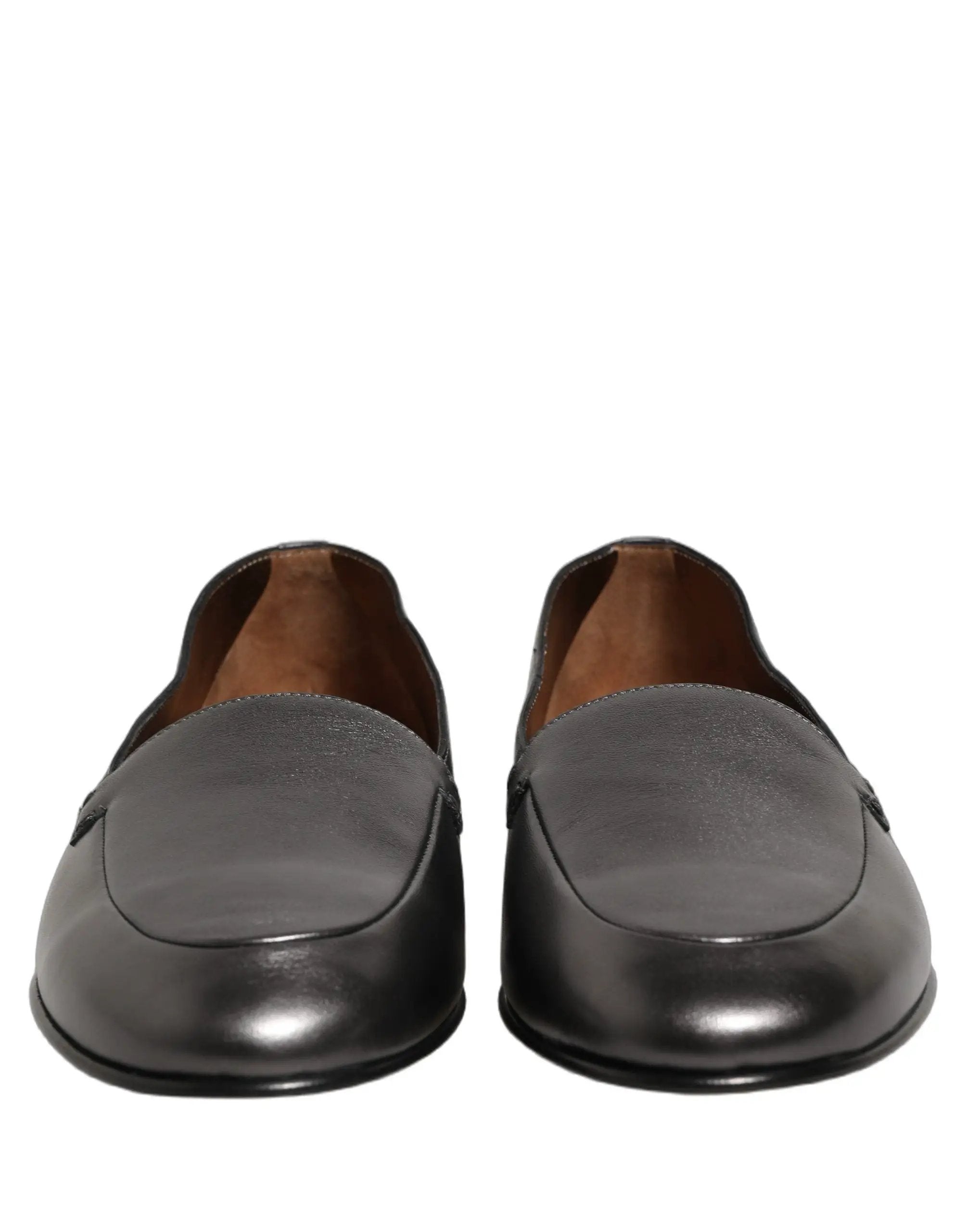 Chaussures Mocassins Dolce & Gabbana en Cuir Argenté à Logo DG à Enfiler