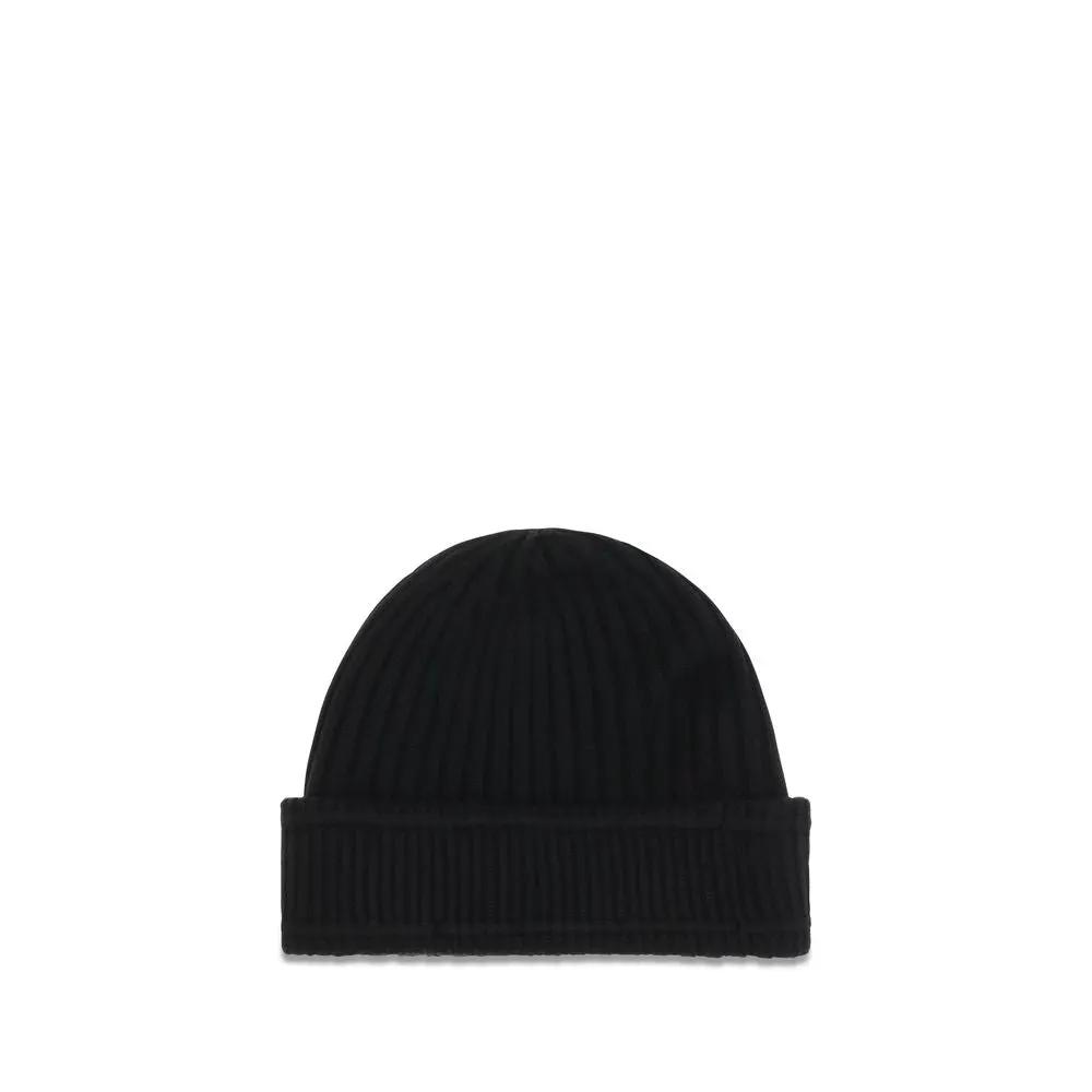 Bonnet Burberry Oves Aries en laine noire