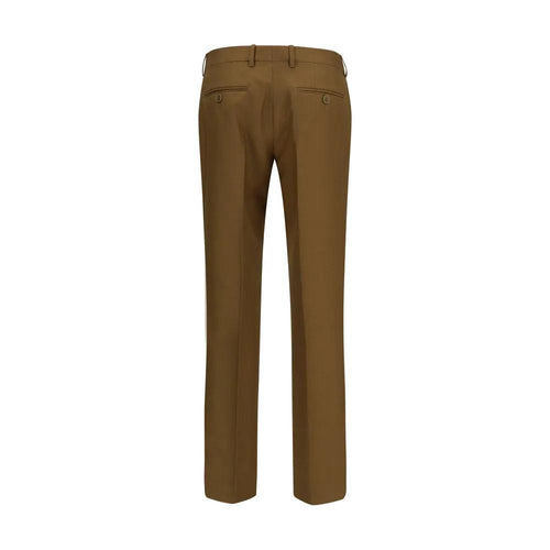 Pantalon habillé Burberry en laine marron Oves Aries