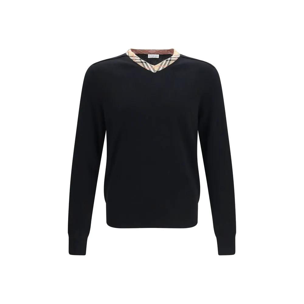 Burberry Black Wool Oves Aries Sweatshirt