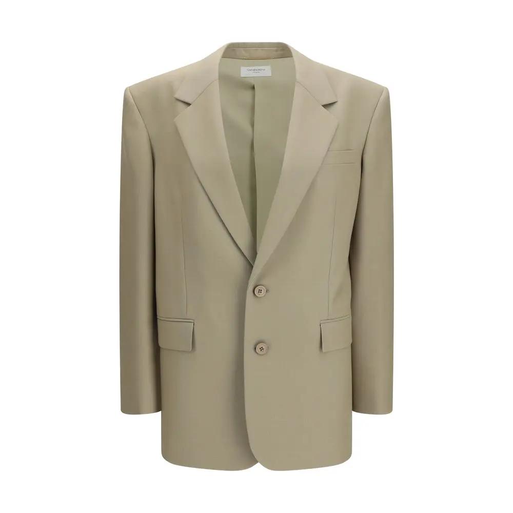 Blazer Saint Laurent en laine beige modèle Oves Aries