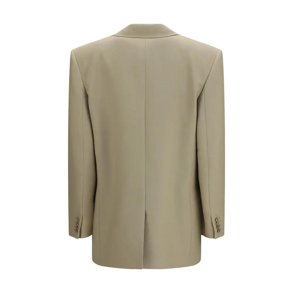 Saint Laurent Beige Wool Oves Aries Blazer