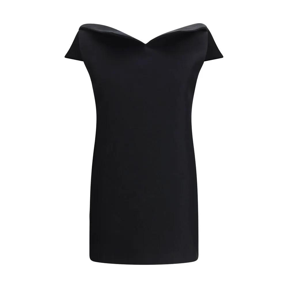 Robe de cocktail Balenciaga en laine noire Oves Aries