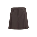 Brunello Cucinelli Brown Wool Oves Aries Bermuda Shorts
