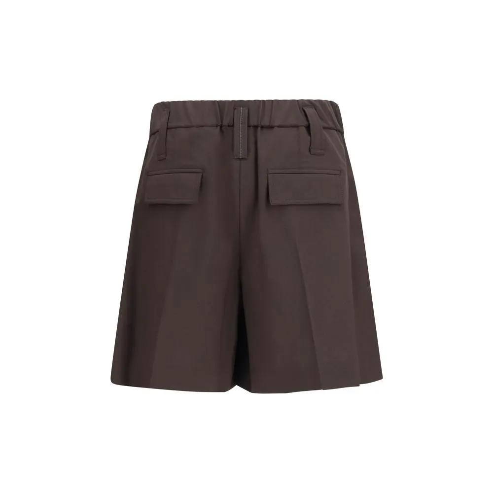 Brunello Cucinelli Brown Wool Oves Aries Bermuda Shorts