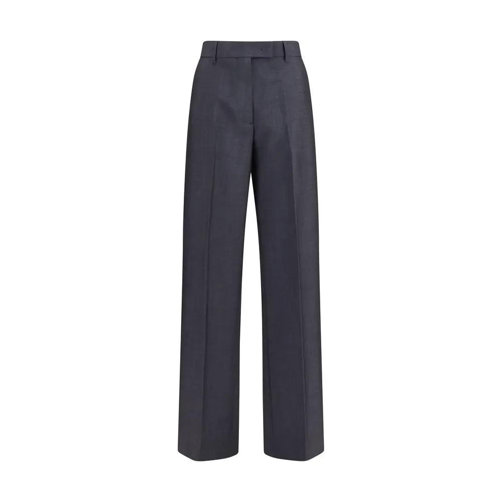 Pantalon de costume Oves Aries en laine grise Miu Miu