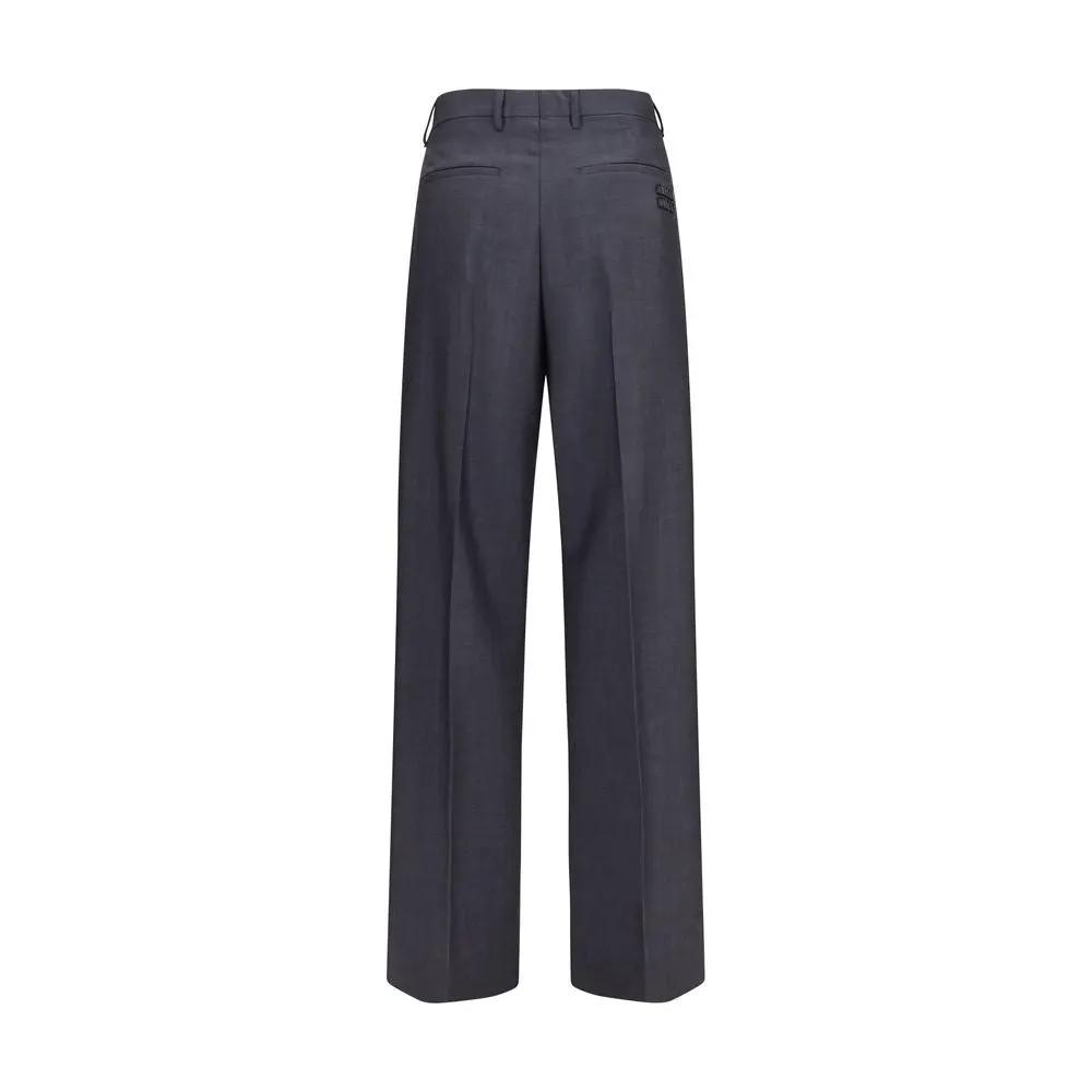 Pantalon de costume Oves Aries en laine grise Miu Miu