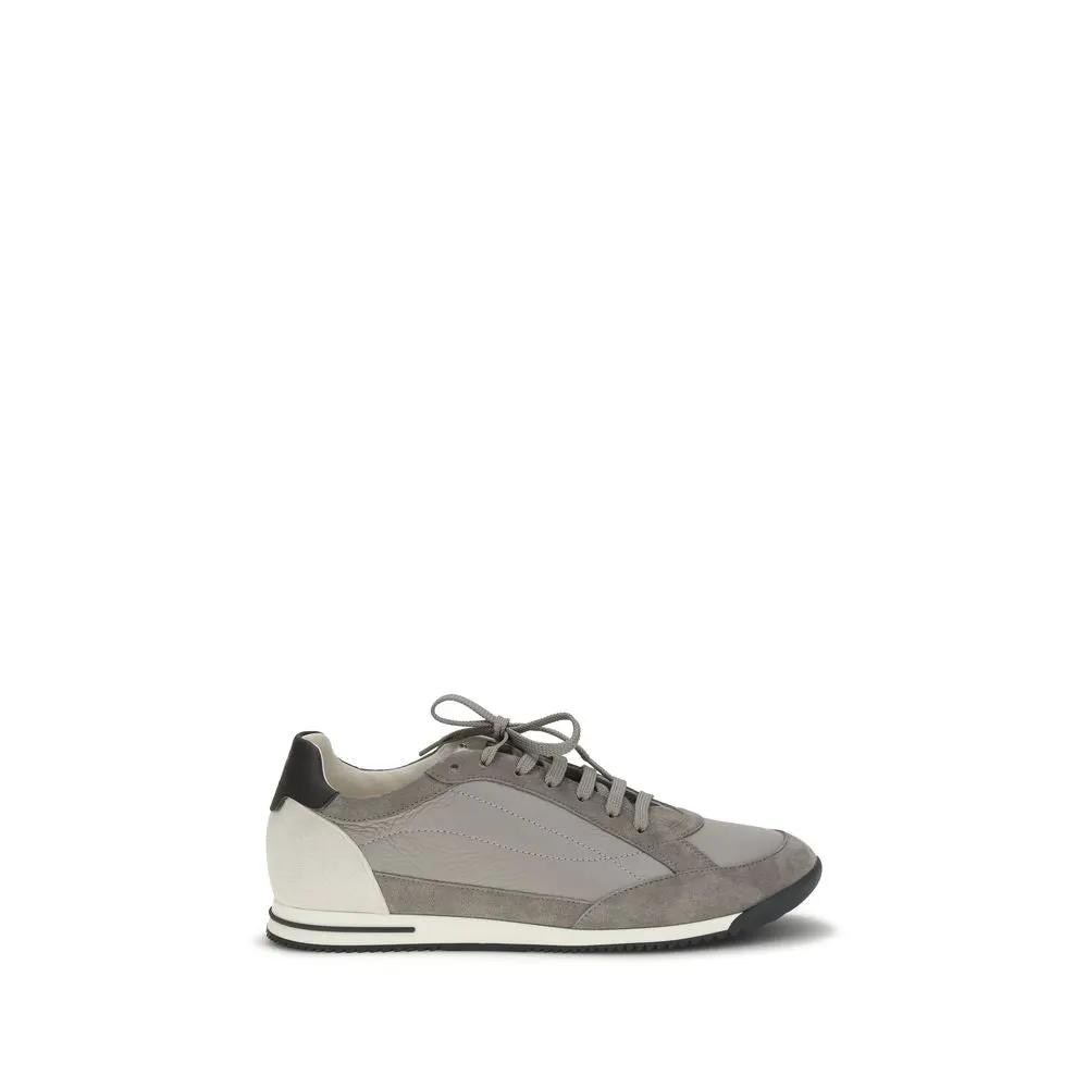 Baskets en daim grises Brunello Cucinelli