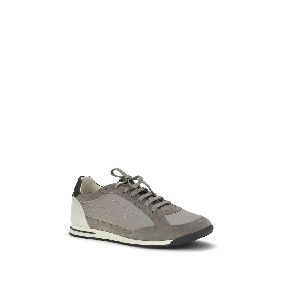 Baskets en daim grises Brunello Cucinelli