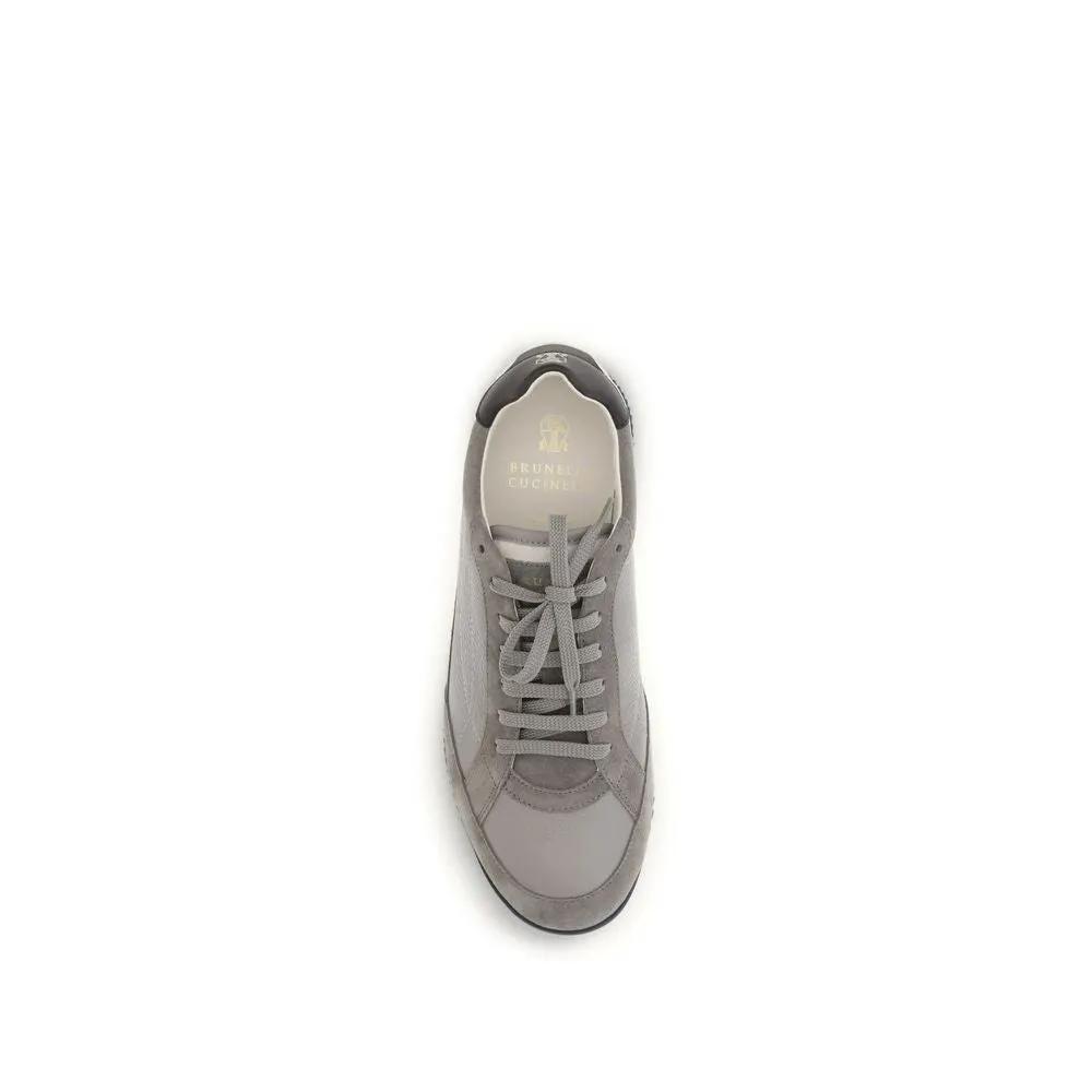 Baskets en daim grises Brunello Cucinelli