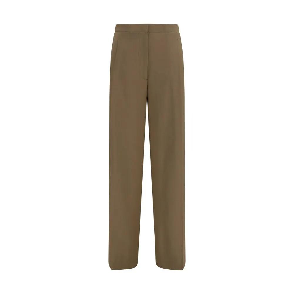 Pantalon décontracté en laine marron Oves Aries Lardini