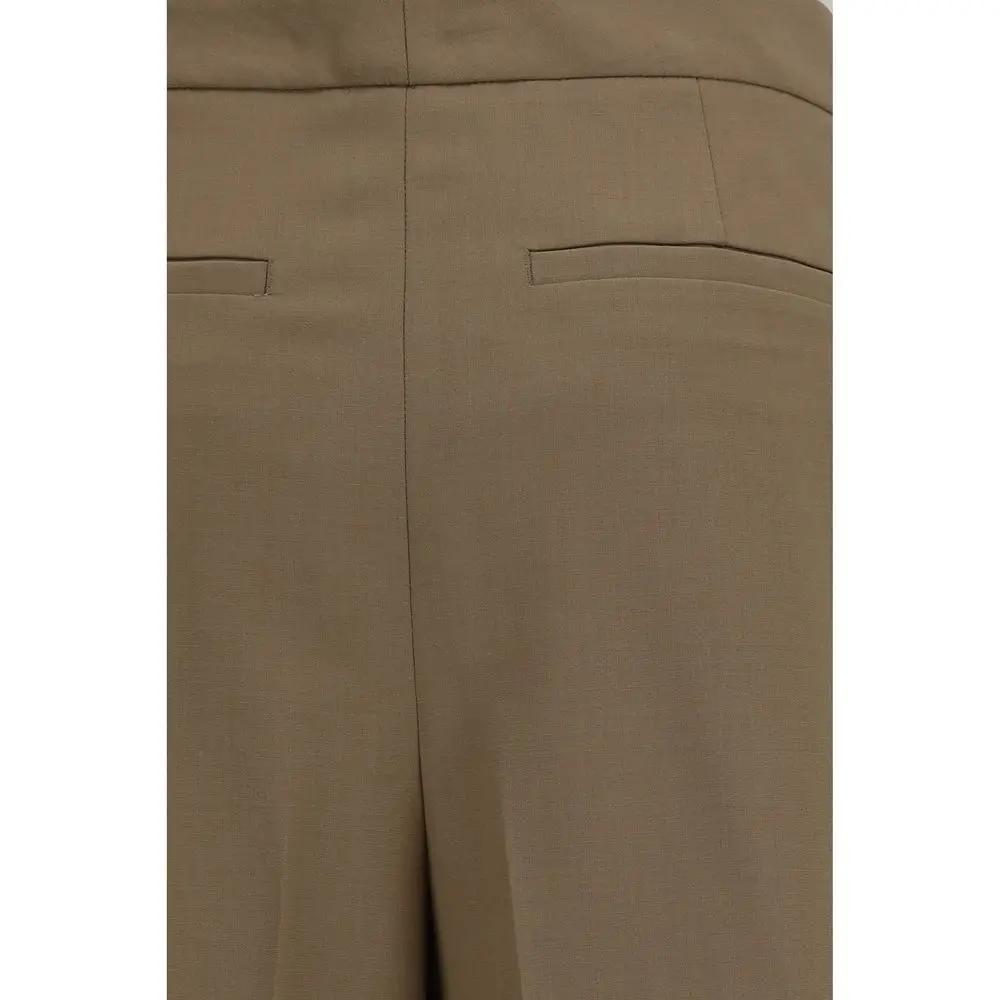 Pantalon décontracté en laine marron Oves Aries Lardini