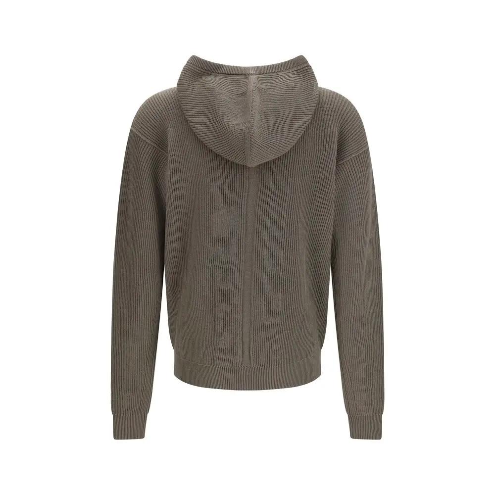 Rick Owens Gray Wool Oves Aries Hoodie