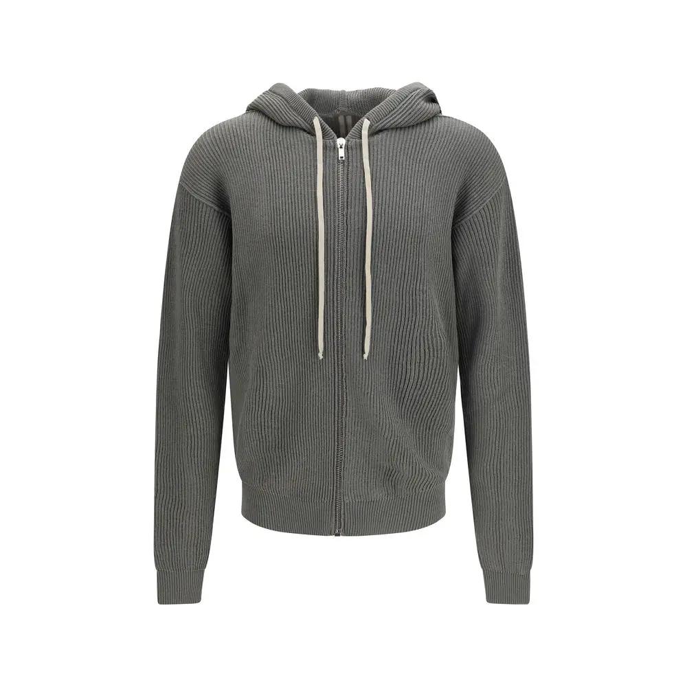 Sweat à capuche Rick Owens en laine bicolore Oves Aries