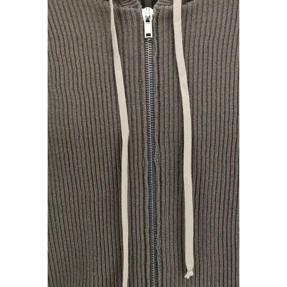 Rick Owens Gray Wool Oves Aries Hoodie