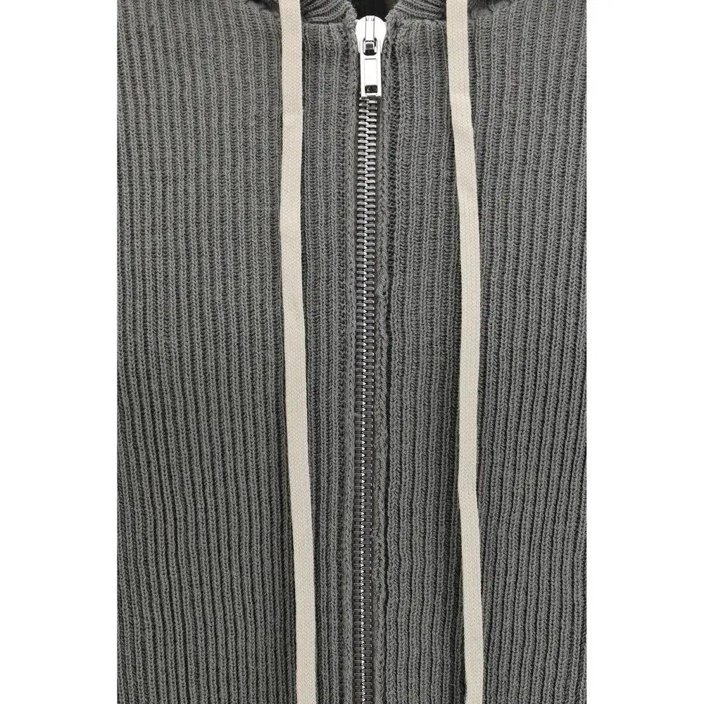 Sweat à capuche Rick Owens en laine bicolore Oves Aries
