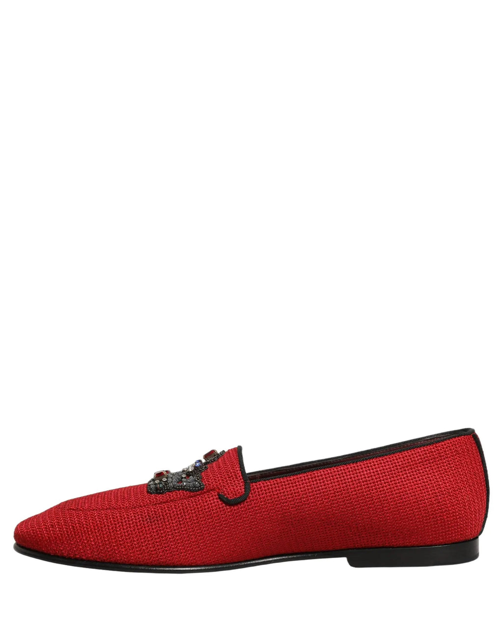 Chaussures mocassins ornés d'une couronne rouge Dolce & Gabbana