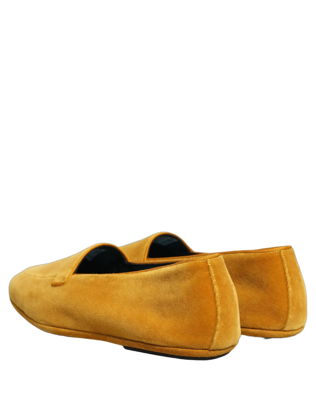 Mocassins de ville pour homme Dolce & Gabbana en velours jaune à enfiler