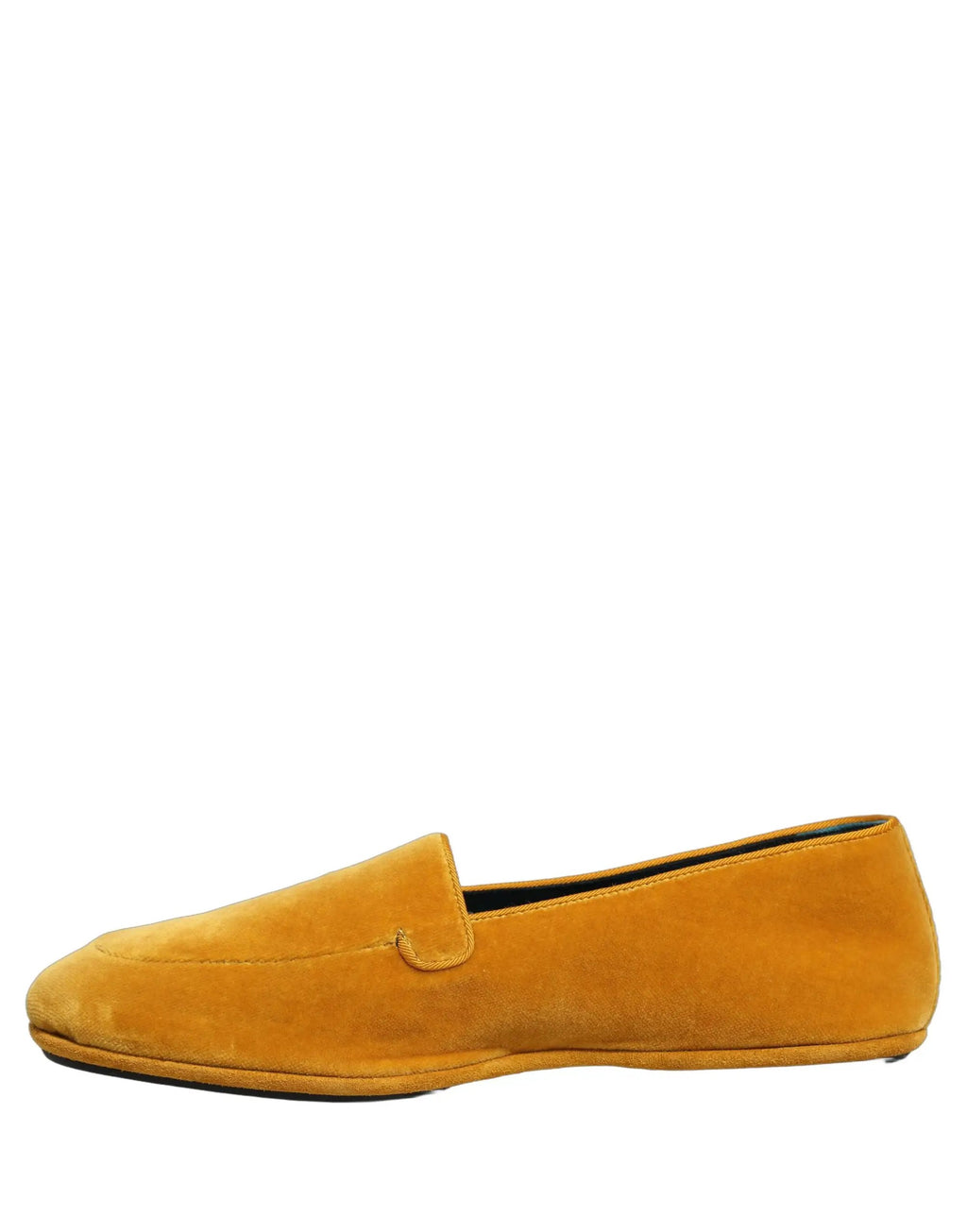Mocassins de ville pour homme Dolce & Gabbana en velours jaune à enfiler