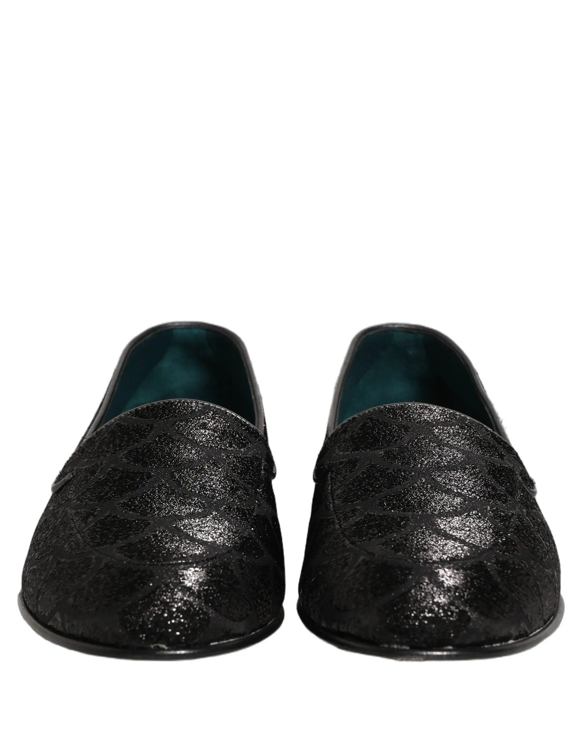 Chaussures Loafers Habillées Dolce & Gabbana Homme Brocart Pailleté Noir
