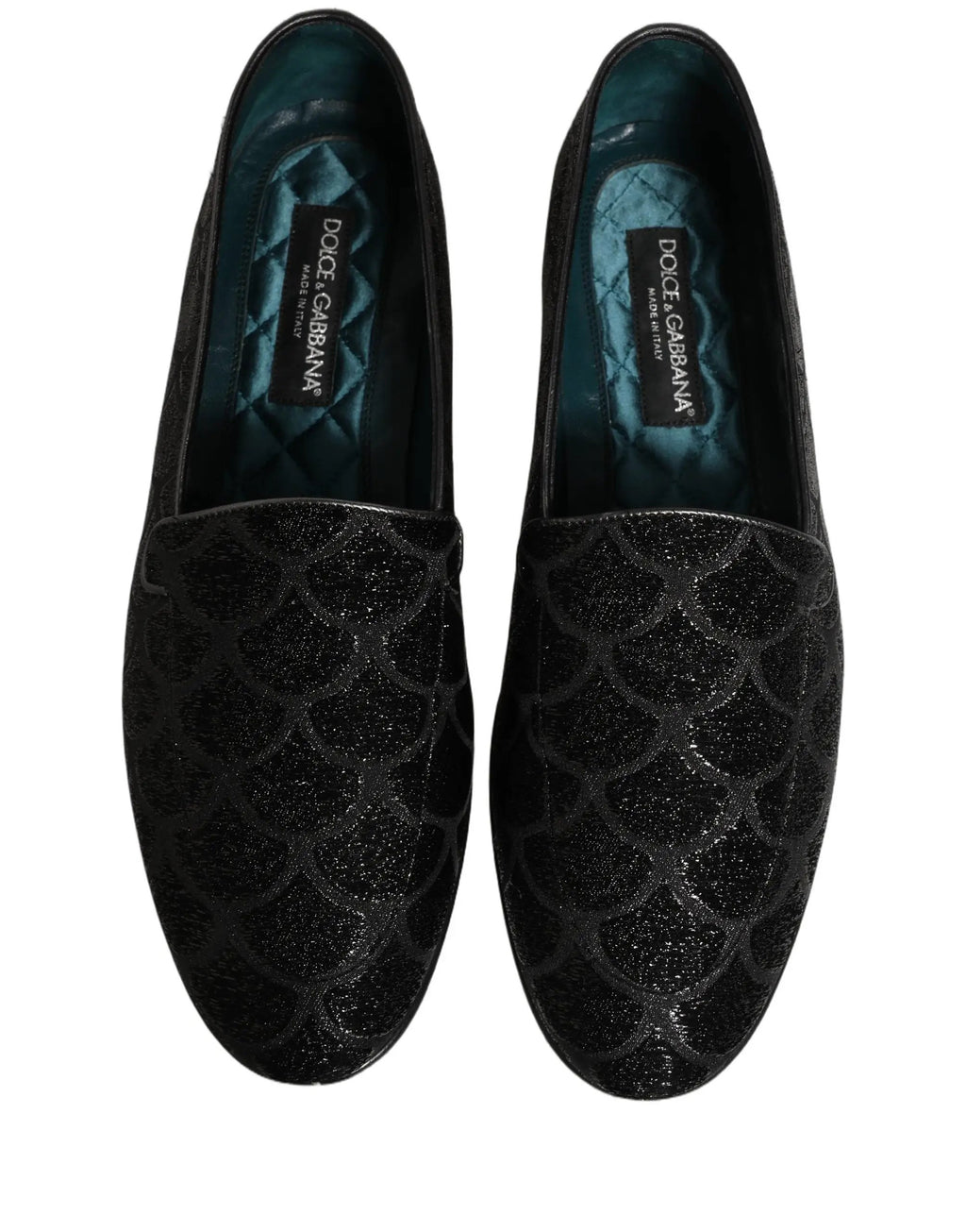 Chaussures Loafers Habillées Dolce & Gabbana Homme Brocart Pailleté Noir