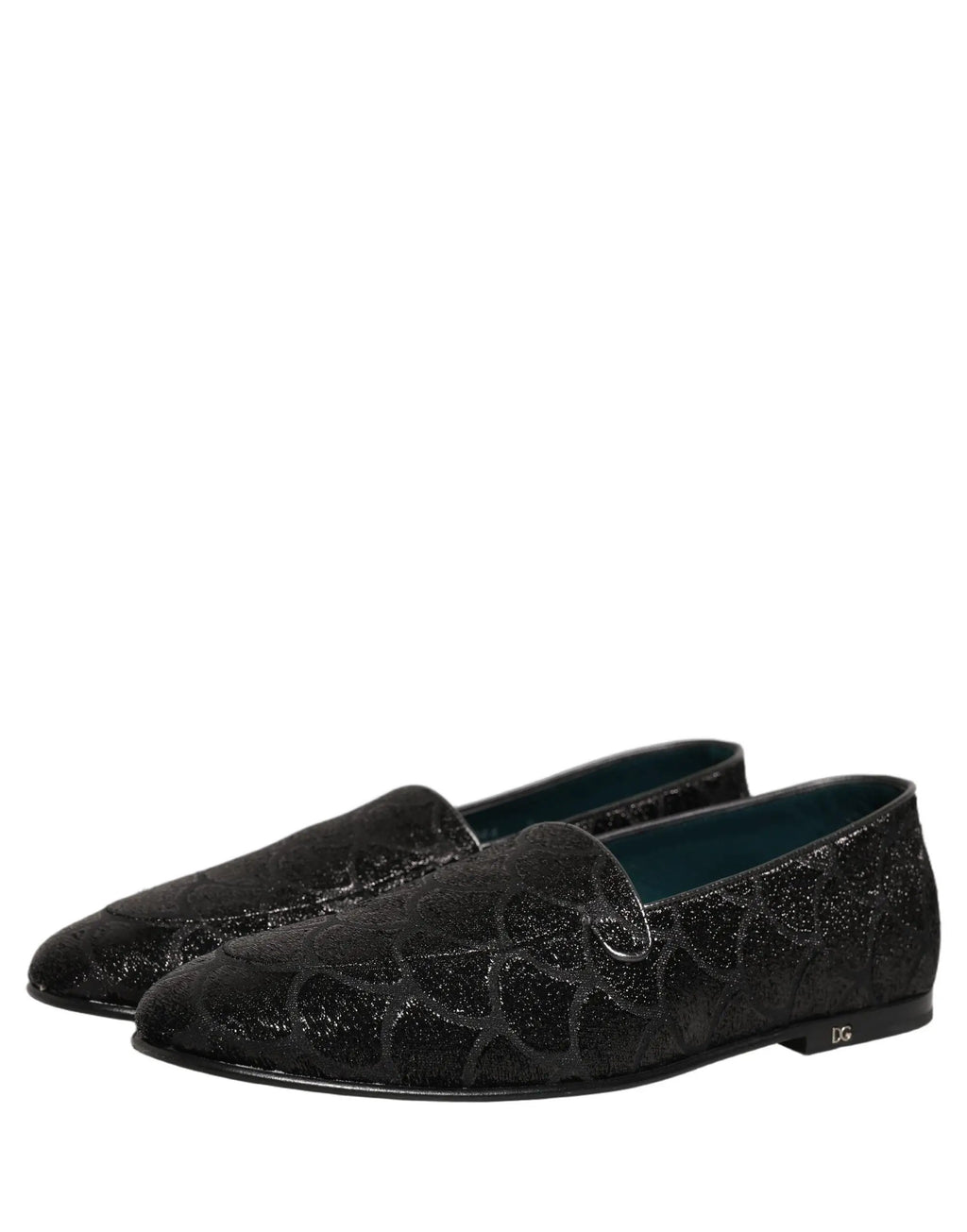 Chaussures Loafers Habillées Dolce & Gabbana Homme Brocart Pailleté Noir