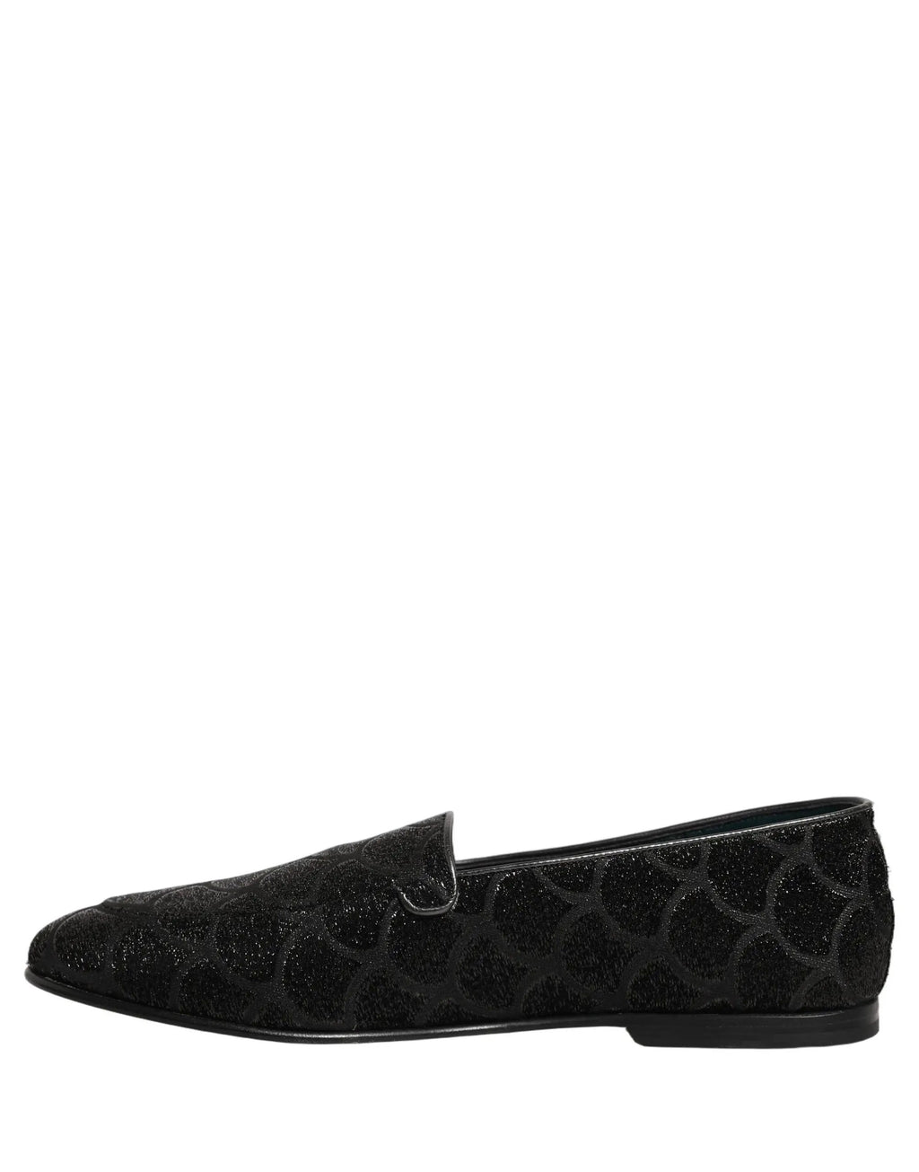 Chaussures Loafers Habillées Dolce & Gabbana Homme Brocart Pailleté Noir