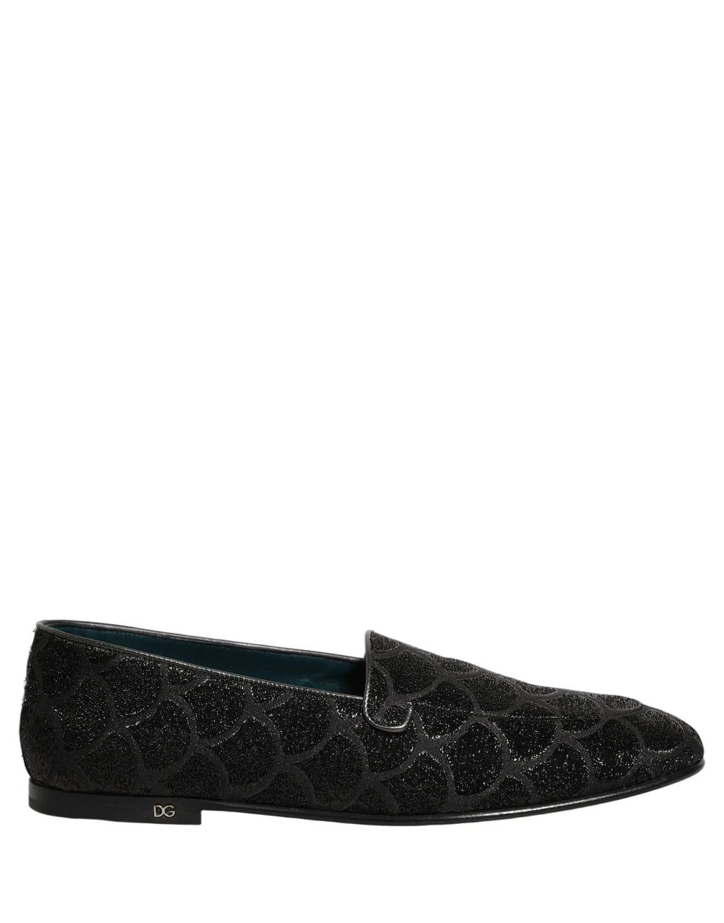 Chaussures Loafers Habillées Dolce & Gabbana Homme Brocart Pailleté Noir