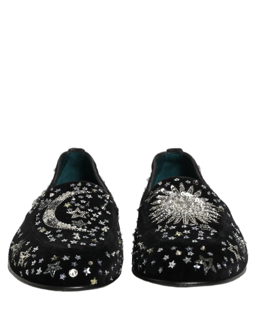 Chaussures Loafers Dolce & Gabbana ornées de cristaux noirs
