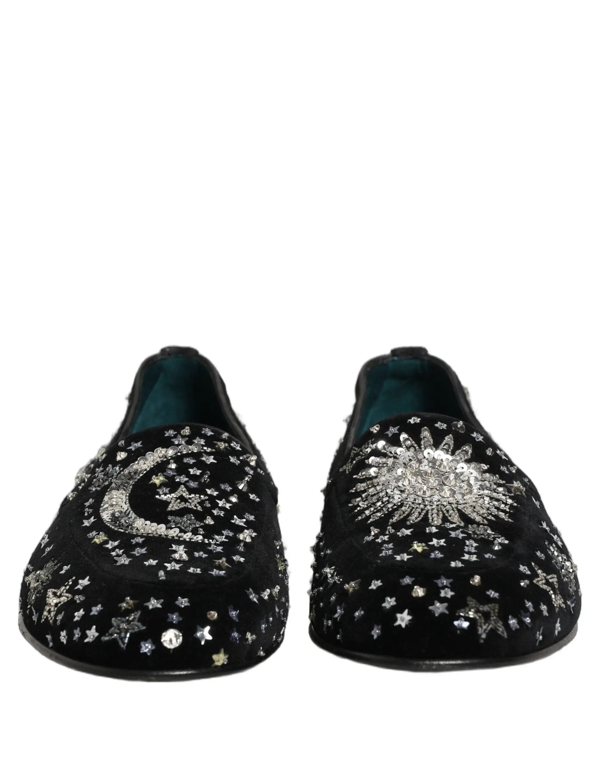 Chaussures Loafers Dolce & Gabbana ornées de cristaux noirs