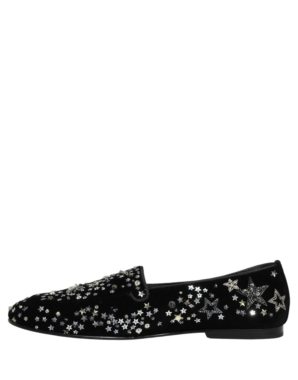 Chaussures Loafers Dolce & Gabbana ornées de cristaux noirs