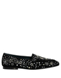 Chaussures Loafers Dolce & Gabbana ornées de cristaux noirs