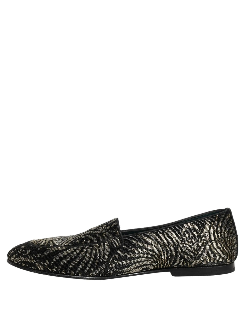 Chaussures mocassins Dolce & Gabbana ornés noir et argent