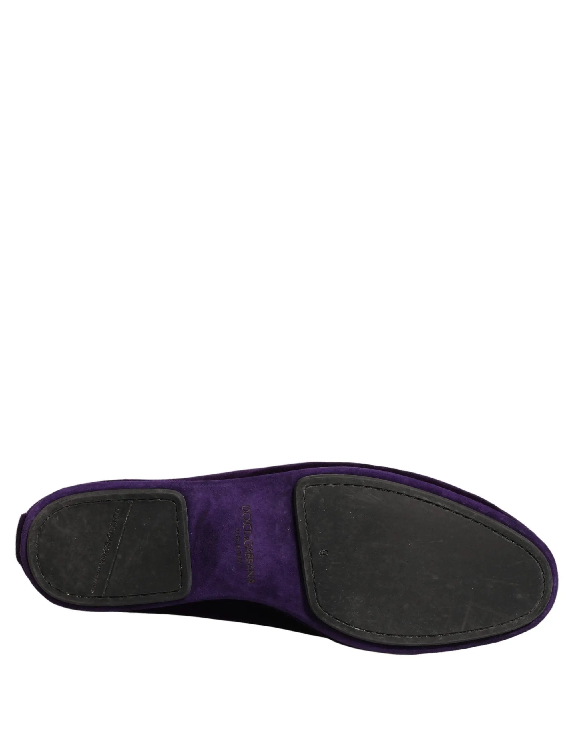 Mocassins pour homme Dolce & Gabbana en velours violet