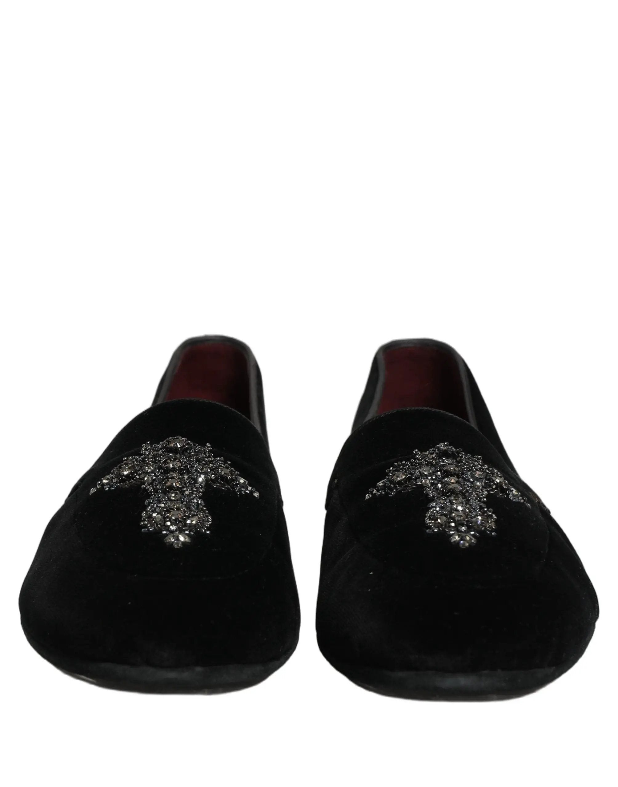 Mocassins Dolce & Gabbana en daim noir orné