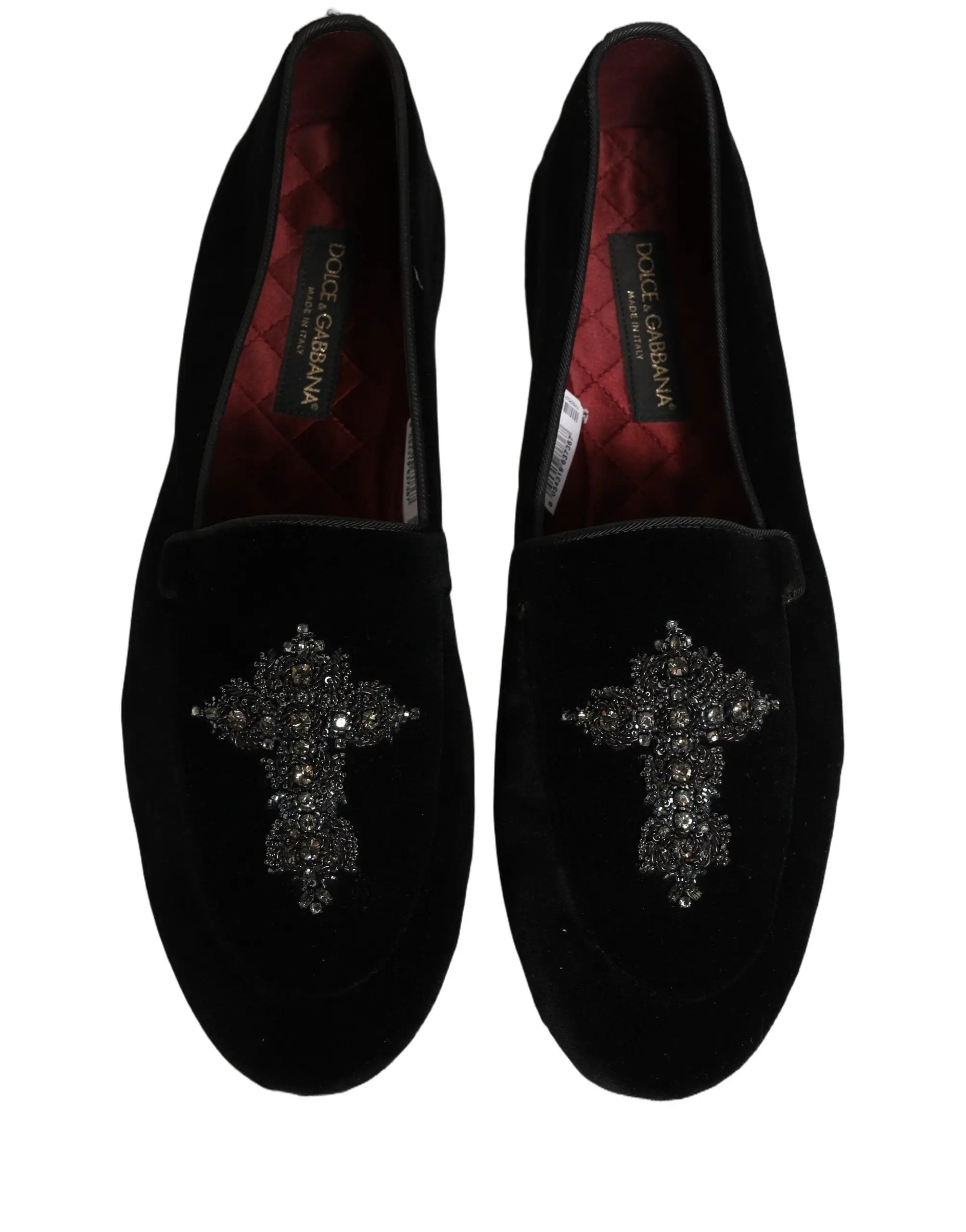 Mocassins Dolce & Gabbana en daim noir orné