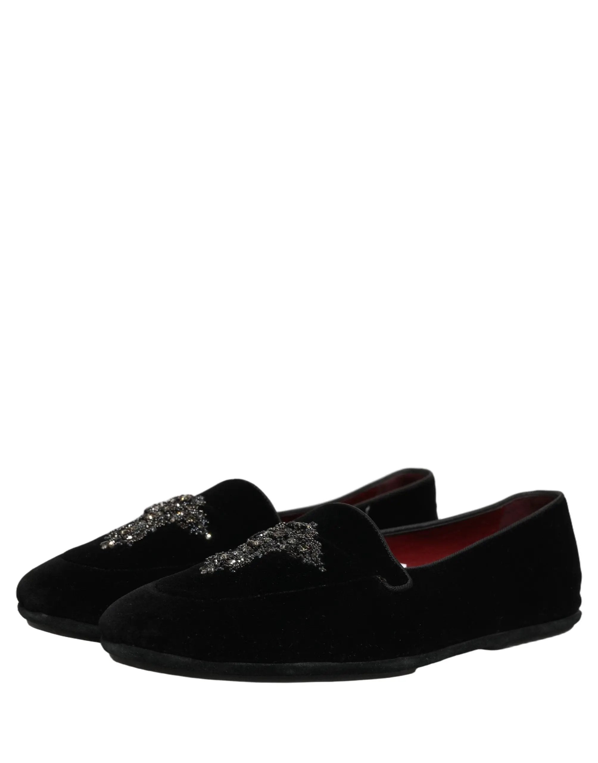Mocassins Dolce & Gabbana en daim noir orné