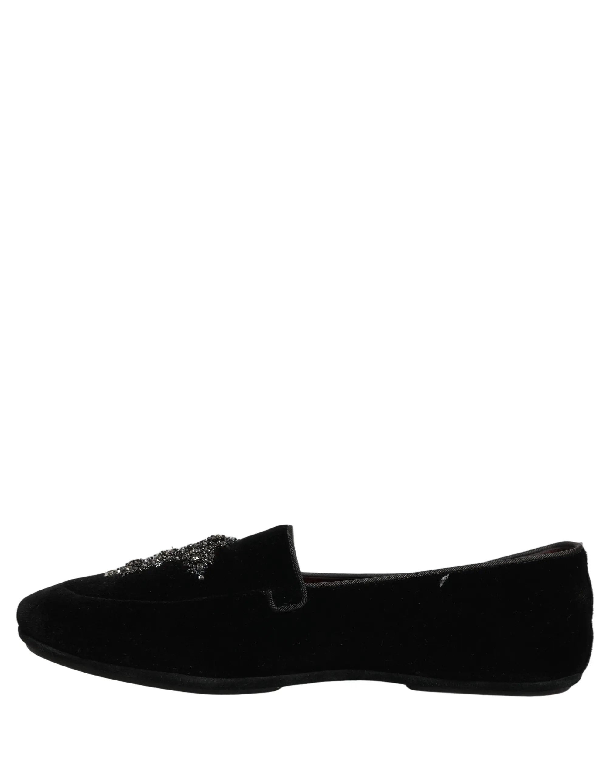 Mocassins Dolce & Gabbana en daim noir orné