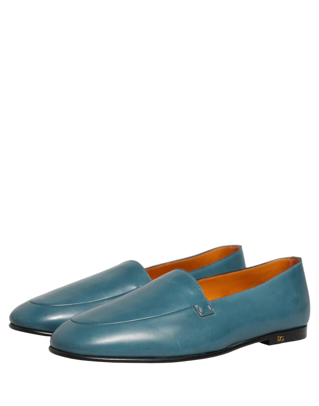 Mocassins pour Homme Dolce & Gabbana en Cuir Bleu avec Logo